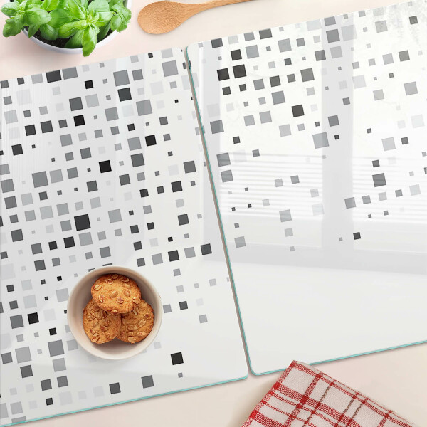 Doska na krájanie Geometrické vzory v odtieňoch sivej