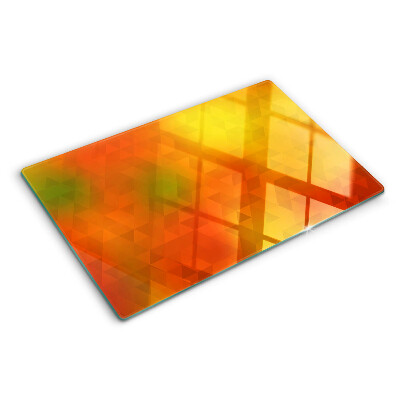 Doska na krájanie Geometria v odtieňoch oranžovej