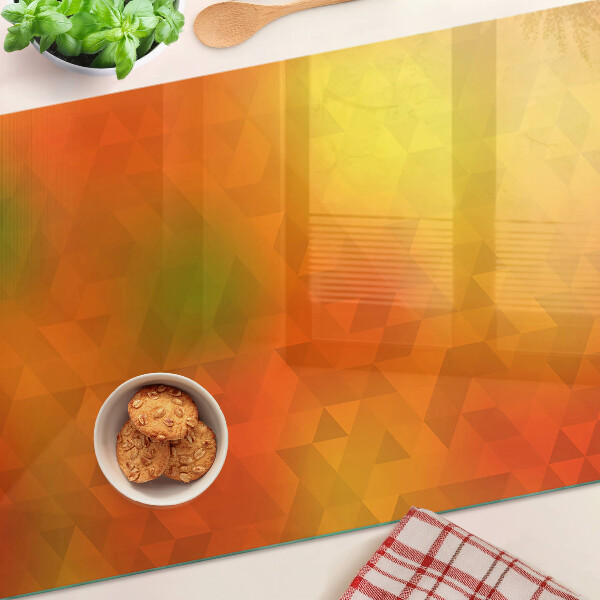 Doska na krájanie Geometria v odtieňoch oranžovej