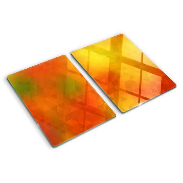 Doska na krájanie Geometria v odtieňoch oranžovej