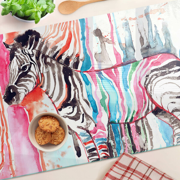 Doska na krájanie Zebra v farebných pruhoch