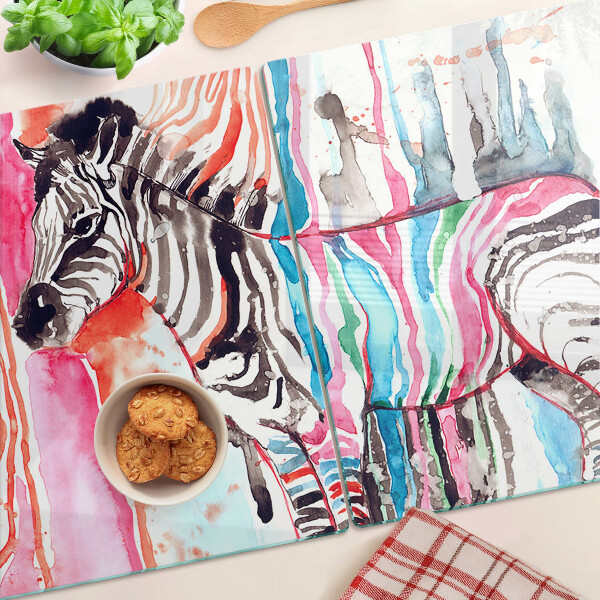 Doska na krájanie Zebra v farebných pruhoch