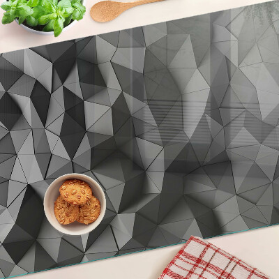 Sklenená doska na krájanie Abstraktný geometrický vzor v odtieňoch sivej