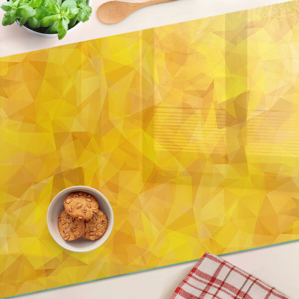 Sklenená doska na krájanie Žltá geometrická mozaika