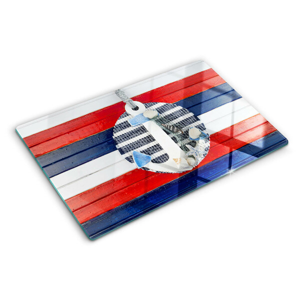 Doska na krájanie Kotva na pozadí pruhov