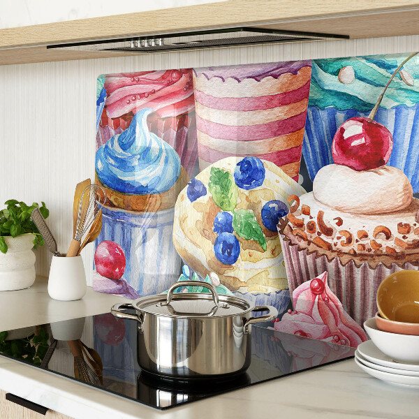 Doska na krájanie Cupcakes a farebné pečivo