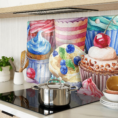 Doska na krájanie Cupcakes a farebné pečivo