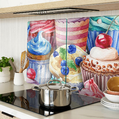 Doska na krájanie Cupcakes a farebné pečivo