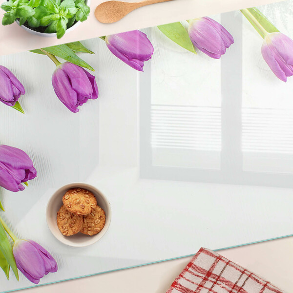 Doska na krájanie Tulipány na bielom pozadí