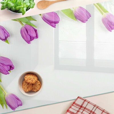Doska na krájanie Tulipány na bielom pozadí