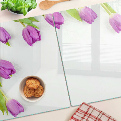 Doska na krájanie Tulipány na bielom pozadí
