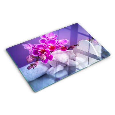 Doska na krájanie Orchidey na kameňoch