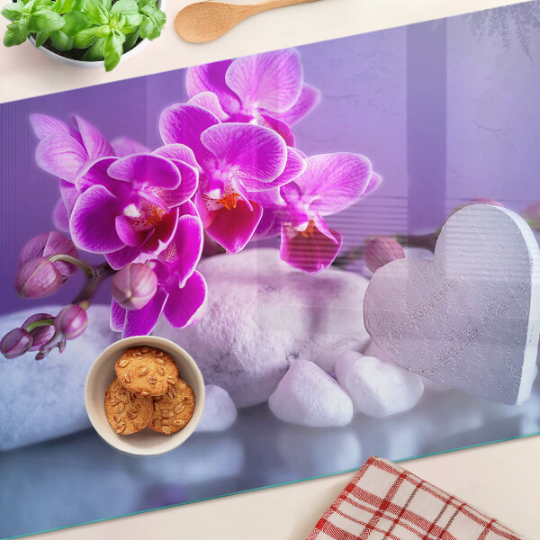 Doska na krájanie Orchidey na kameňoch