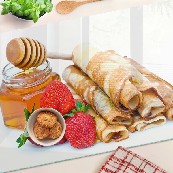 Doska na krájanie Palacinky s medom a jahodami