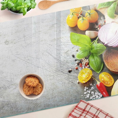 Doska na krájanie Kuchynské ingrediencie a bylinky