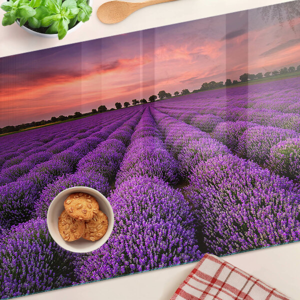 Doska na krájanie Levanduľové pole pri západe slnka