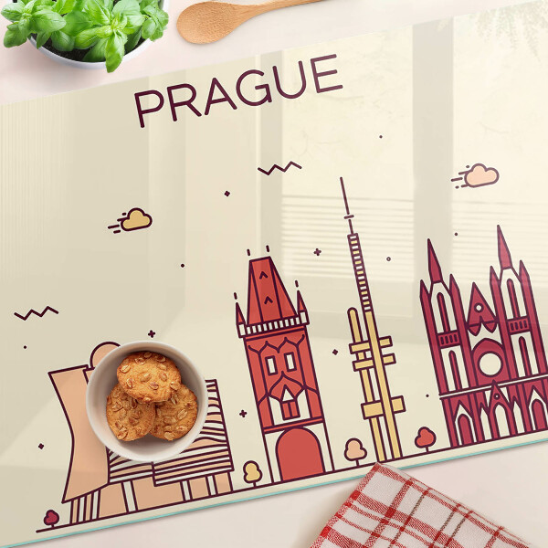 Doska na krájanie Praha - výhľad na mesto