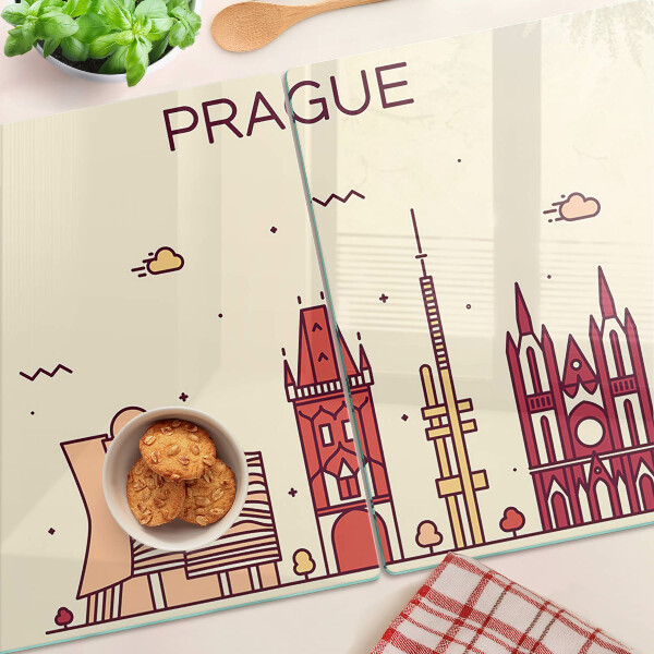 Doska na krájanie Praha - výhľad na mesto