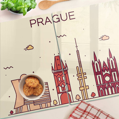 Doska na krájanie Praha - výhľad na mesto