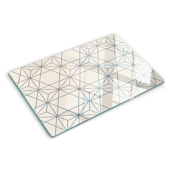 Doska na krájanie Geometria s trojuholníkmi a čiarami