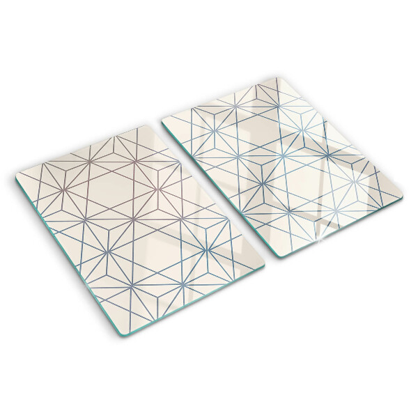 Doska na krájanie Geometria s trojuholníkmi a čiarami