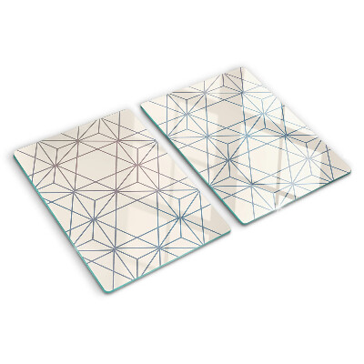 Doska na krájanie Geometria s trojuholníkmi a čiarami