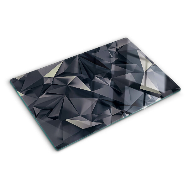 Sklenená doska na krájanie Geometria v odtieňoch sivej