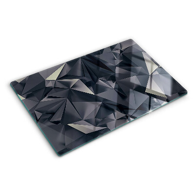 Sklenená doska na krájanie Geometria v odtieňoch sivej