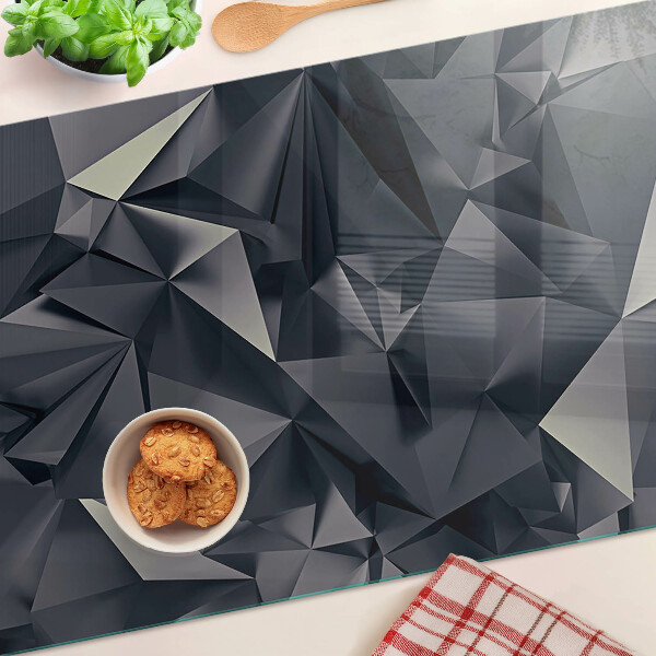 Sklenená doska na krájanie Geometria v odtieňoch sivej