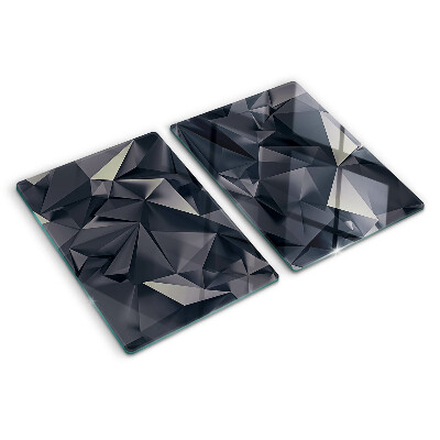 Sklenená doska na krájanie Geometria v odtieňoch sivej