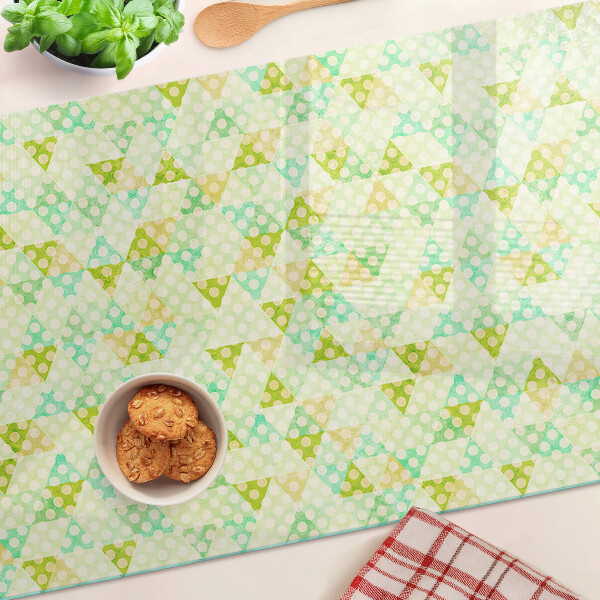Sklenená doska na krájanie Geometria v pastelových farbách