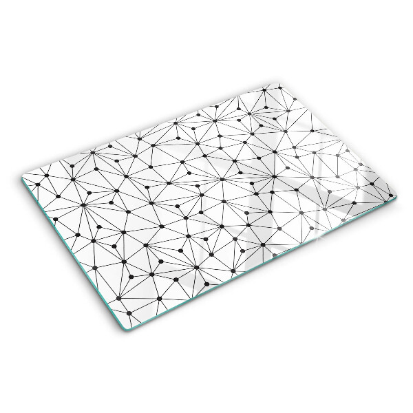 Sklenená doska na krájanie Mriežková geometria