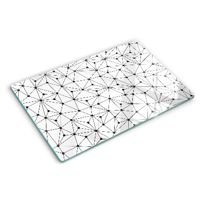 Sklenená doska na krájanie Mriežková geometria