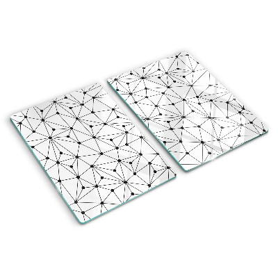 Sklenená doska na krájanie Mriežková geometria