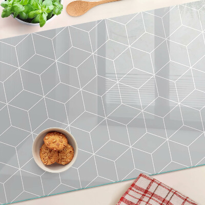 Sklenená doska na krájanie Šesťuholníková geometrická mriežka