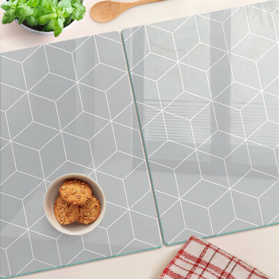 Sklenená doska na krájanie Šesťuholníková geometrická mriežka
