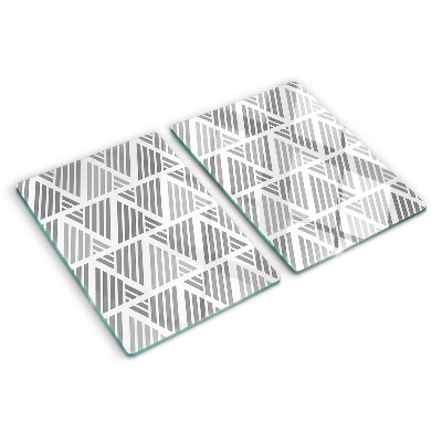 Sklenená doska na krájanie Geometrické vzory v odtieňoch sivej