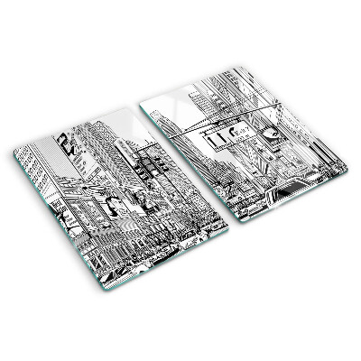 Doska na krájanie New York v štýle komiksu