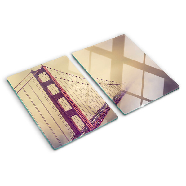 Sklenená doska na krájanie Starý most Golden Gate