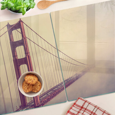 Sklenená doska na krájanie Starý most Golden Gate