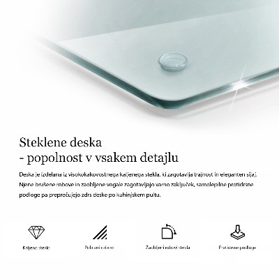 Sklenená doska na krájanie priehľadná dvojitá