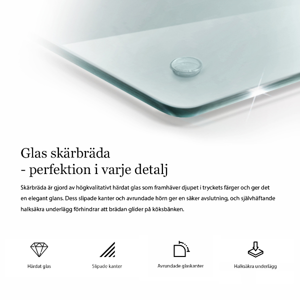 Sklenená doska na krájanie priehľadná dvojitá