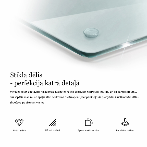 Sklenená doska na krájanie priehľadná dvojitá