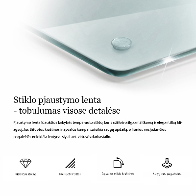 Sklenená doska na krájanie priehľadná dvojitá
