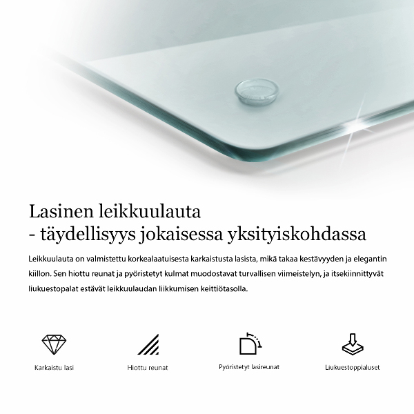 Sklenená doska na krájanie priehľadná dvojitá
