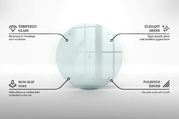 Sklenená doska na krájanie Sklenená doska na krájanie priehľadná okrúhla
