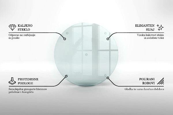 Sklenená doska na krájanie Sklenená doska na krájanie priehľadná okrúhla