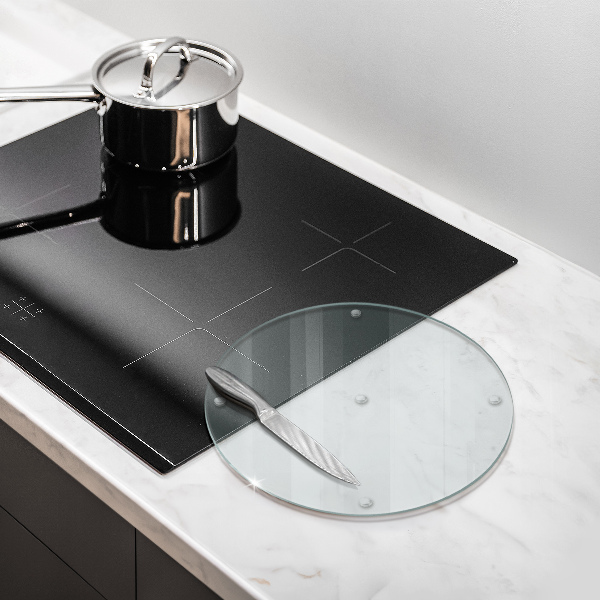 Sklenená doska na krájanie Sklenená doska na krájanie priehľadná okrúhla