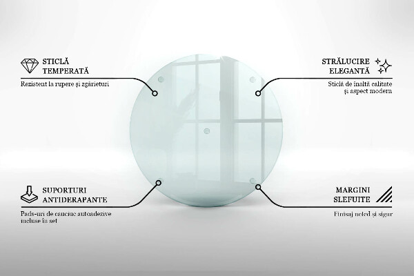 Sklenená doska na krájanie Sklenená doska na krájanie priehľadná okrúhla