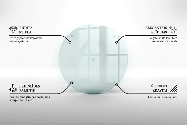 Sklenená doska na krájanie Sklenená doska na krájanie priehľadná okrúhla